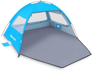 Gorich Beach Tent for 3 Person, Beach Sun Shelter Tent with UPF 50+ UV Protection, Lightweight & Easy Setup, Beach Shade Tent for Family, Beach, Fishing, Camping Outdoor (Sky blue, 3 Person)