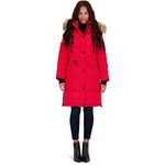 Canada Weather Gear Women's Faux Fur Insulated Long Puffer Coat Red Size M