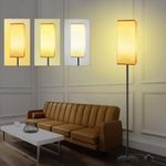 LANICHO Floor Lamp, Floor Lamp for Living Room with 3 Color Temperatures, Standing Lamps with Linen Shade, Tall Lamp with Foot Switch for Living Room, Bedroom, Kids Room, Office(LED Bulb Included)