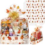 Anapoliz Christmas Cellophane Wrap Bags | (10 Pcs) X-Large 24” in X 30” in | 2.5 Mil Thick Crystal Clear Cellophane Bags for Christmas Baskets | Gifts, Baskets Wrapping | Christmas Gingerbread Bags |