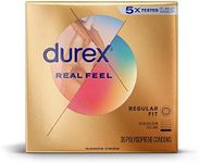 Durex Condoms for Sex, Non Latex Avanti Bare Real Feel Lubricated, Regular Fit for Men with Natural on Skin Feeling, FSA and HSA Eligible (Packaging may Vary),36 Count