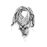 KUFEYAH كوفيّة Authentic Classic Keffiyeh Scarf with Handmade Tassels (Premium Grade)