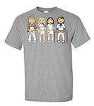 vipwees - Swedish Pop Group - Mens Organic Cotton Music Character T-Shirt Grey