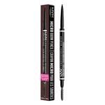 NYX Professional Makeup Brow Pencil, Micro Brow Dual Ended Ultrafine Pencil Tip with Mechanical Brow Tool and Spoolie Brush, Vegan Formula, Shade: Brunette