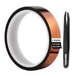 MMOBIEL 25mm ESD Heat Resistance Polyimide Tape Sticker Strong Adhesive 30 m Long Heat Resistant up to 280°C