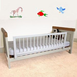 Safetots Wooden Bed Guard, White, 38cm High x 110cm Wide, Toddler Bedrail for Safety, Secure Child Bed Rail, Pre-Assembled, Easy Installation
