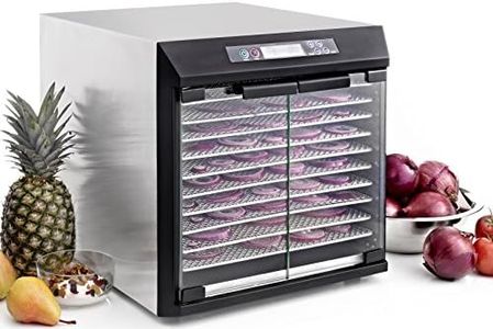 Excalibur EXC10EL Electric Food Dehydrator Machine with 99-Hour Timer, Automatic Shut Off and Temperature Control, 600 W, 10 Trays, Silver