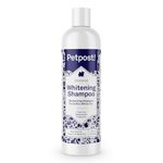 Petpost | Dog Whitening Shampoo - Best Lightening Treatment for Dogs with White Fur - Soothing Watermelon Scent - Maltese, Shih Tzu, Bichon Frise Approved 237 ml