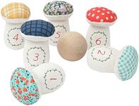 Manhattan Toy Decorative 8-Piece Soft Toadstool Junior Bowling Set for Kids 3 Years and Up