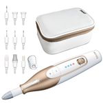 Beurer MP64 Manicure and Pedicure Set, Cordless Electric Nail File with 10 Attachments and Powerful Battery, Precision light, Nail Drill with Storage Case for at-home use
