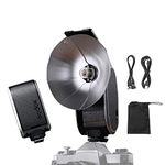 GODOX Lux Senior Retro Camera Flash GN14 CCT 6000±200K with Foldable Reflector 1700mAh Strobe Light Auto/Manual Flash Mode for Canon Sony Nikon Fuji Olympus Panasonic Cameras