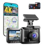 Crossbeats RoadEye 3.0 4K+5MP UHD Dash Camera for Car Front and Rear| Sony STARVIS IMX335 Sensor| GPS Logger & ADAS| 170° Wide Night Vision Dash cam for Car| G-Sensor| Loop Emergency Recorder| 512GB