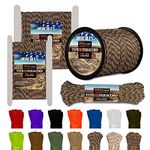 HERCULES Type III Paracord 550 Paracord Rope Parachute Cord, 250' Camo Paracord for Survival Paracord, Survival Cord