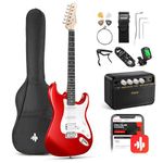 Donner DST-100 39 Inch Electric Guitar Beginner Kits Solid Body Electric Guitar Kit Package HSS Pickup with All Accessories Amplifier, Bag, Tuner, Capo, Strap, Cable, Picks