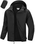 33,000ft Men's Packable Rain Jacket Waterproof Lightweight Raincoat Rain Shell with Hood for Outdoor Hiking Golf Travel