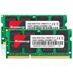 Kuesuny 16GB KIT (2X8GB) DDR3/DDR3L 1600MHz Sodimm Ram PC3/PC3L-12800S PC3/PC3L-12800 1.5V/1.35V CL11 204 Pin 2RX8 Dual Rank Non-ECC Unbuffered Memory Ram Ideal for Notebook Laptop Upgrade