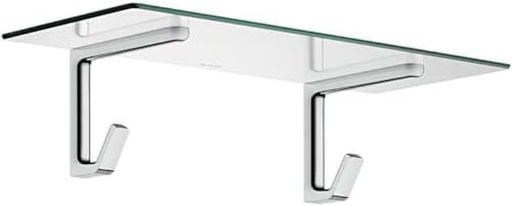 AXOR Towel Shelf with Robe Hooks Upgrade 24-inch Modern Shelf in Brushed Nickel, 42842820