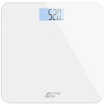 Active Era® Bathroom Scales for Body Weight Ultra Slim Digital & Compact Scale with Tempered Glass, Backlit Display & High Precision Sensors for Accurate Weighing (Stone/kgs/lbs) - Gloss White