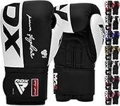 RDX Boxing Gloves, Maya Hide Leather Training Gloves for Muay Thai, Kickboxing, Sparring, Punch Bag, Punch Bag, Kickboxing Gloves, Martial Arts Training, Home Gym, Men, Women, 8 10 12 14 16 oz