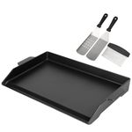 BBQ Future Universal Cast Iron Griddle for Gas Grill with Spatula Set, 23" x 16" Pre-Seasoned Nonstick Griddle Insert Large BBQ Flat Top Plate for All Gas/Electric Grill, Stove Top and More