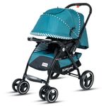 BUMTUM Premium Baby Stroller/Pram for 6 to 36 Months, Adjustable backrest, 360°Swivel Wheel, Large Storage Basket, Reversible Handlebar for Toddler & Kids(Sea Green)