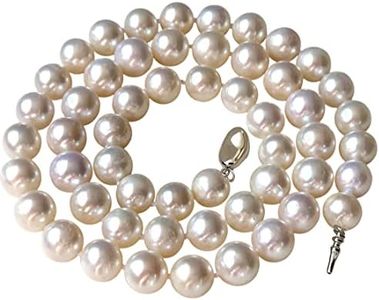 Pearl Romance II Round Pearl II White Pearl Necklace Genuine Cultured Freshwater (9.0-9.5mm; Necklace 16 Inch)