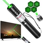 CLAPONE USB Rechargeable Green Laser Pointer Pen, Long Range Bright Green Laser Light for Presentations, Stargazing, Hiking, Outdoor Activities and Interactive Pet Play
