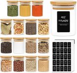 ComSaf 16Pcs Glass Spice Jars with 