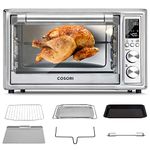 COSORI Air Fryer Toaster Oven Combo, 12-in-1, Countertop ConvectionOven 32QT XL Large Capacity, Rotisserie, Dehydrator, 100 Recipes & 6 Accessories Included CO130-AO, 30L, Manual-Silver