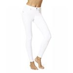 HUE Women's Essential Denim Jean Leggings, Assorted Hosiery, White, L UK