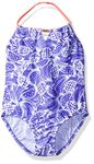 OshKosh B'Gosh Girls' Bi-Color Fruit One Piece Swimsuit, Lavender, 2T