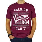 My Generation T-Shirts Vintage Year - Aged to Perfection - 60th Birthday Gift | Present Mens T-Shirt Burgundy XL