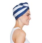 Dock & Bay Turban Hair Towel - For Home & the Beach - Super Absorbent, Quick Dry - Whitsunday Blue
