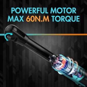 DURATECH 12V Cordless Ratchet Wrench 3/8" – 60Nm Torque, LED, Tool Bag