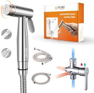 FOLINUS Handheld Bidet Sprayer for Toilet, Bidet Warm Water with Dual Function Bidet Sprayer and Mixing Valve for Feminine Wash, Personal Hygiene, Pet