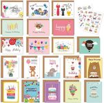 MAIHUO 20 PCS Birthday Cards,Blank 