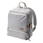 Nuby Baby Changing Bag – Baby Change Backpack with Changing Mat | Multiple Storage Pockets | Adjustable Padded Straps | Wipe-Clean & Wear-Resistant Material (Grey)