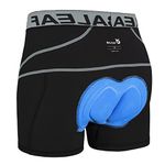 BALEAF Men's Bike Shorts Padded 3D Cycling Biker Bicycle Underwear Mountain Compression Liner Shorts Grey Size L