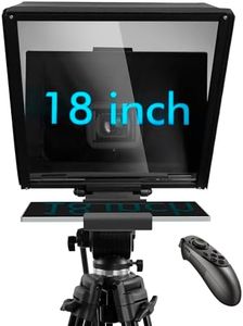 ILOKNZI 18 inch Wide Angle Large Teleprompter Plus for 15.6" 360⁰ Hinge Tablet with Adjustable Supports Wide-Angle Camera Lens, Prompter/Wedding Shooting/Facial Capture (18"-Max)