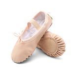 TETSUO Ballet Shoes for Girls, Indoor Dance Flats Slippers for Kids, Toddlers Dancing, Yoga Soft