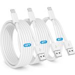 USB A to Lightning Cable 3Pack 3FT/6FT/10FT Phone Fast Charger Cable USB A Charging Cord Compatible with iPhone 14 13 12 11 Pro Max Xr Xs 8 7 6 Plus and More,White