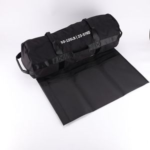 Garvee Sandbag for Fitness Weights Training,50-125 LBS Adjustable Weighted SandBag for Strength Powerlifting Running Home Gym Exercise,Black