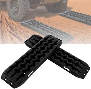 HOMFME Off Road Traction Boards, 10T Recovery Track Pads with Mounting Holes, 2PCS Heavy Duty Emergency Tire Traction Device for Offroad Sand Snow Mud