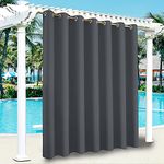 Gazebo Patio Outdoor Curtains Waterproof - Garden Blackout Thermal Insulated Sun Shades Eyelet Privacy Curtain for Outside Pergola Porch Pool, Indoor Window Blinds for Living Room Bedroom Balcony