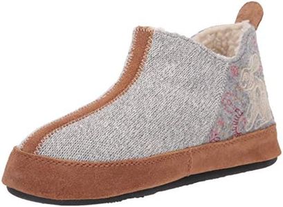 Acorn Women's Forest Bootie Slipper, Heather Grey Hare, 8-Numeric_9