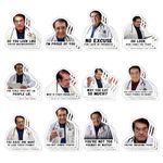 Dr Now Stickers 36Pcs Funny Dr Nowzaradan Diet Plan Book Diet Helper Sticker You Not Gonna Starve Dr Now Stickers for Book Fridges Decoration