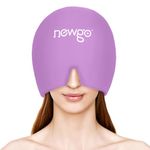 NEWGO Migraine Relief Cap, Full Coverage Headache Hat for Migraine Cold Therapy Ice Head Wrap for Puffy Eyes, Tension, Sinus and Stress Relief, Form Fitting & Stretchable (Dark Purple)