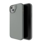 ZAGG Manhattan Snap iPhone 15 Plus/ 14 Plus Case - Premium Silicone iPhone Case, Durable Graphene Material, Smooth Surface with a Comfortable Ripple Grip, MagSafe Phone Case, Sage Green