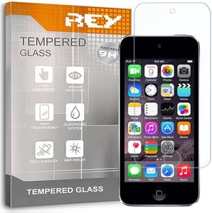 REY Pack 2X Pellicola salvaschermo per iPod Touch 5-6 y iPod 7 2019, Vetro temperato, di qualità Premium