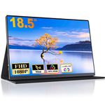 CUIUIC Portable Gaming Monitor 18.5 inch, portable laptop Full HD IPS Screen with HDR 1080P 100% sRGB, HDMI and USB Type-C Connection, VESA, Second Screen for Laptop/PS4/5/Xbox/Phone